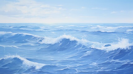 serene blue oil paint