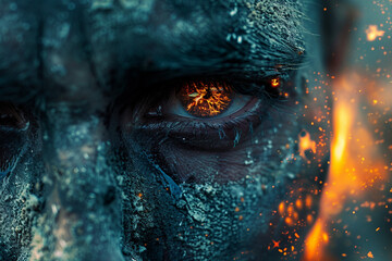 Apocalypse dangerous nature disaster ruined city generative Ai concept