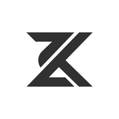 the logo consists of the letter Z and M. Abstract, outline and elegant.