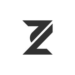 the logo consists of the letter Z and L. Abstract, outline and elegant.
