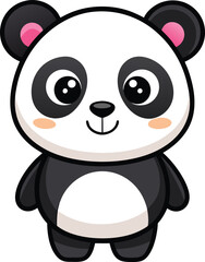 Vector Drawing of cute panda