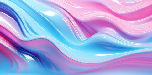 Abstract Swirls of Blue and Pink