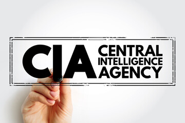 CIA - Central Intelligence Agency acronym text stamp, concept background