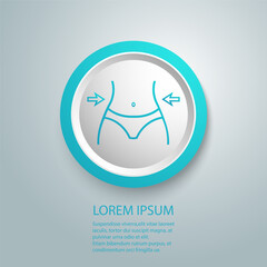 Weight loss line icon