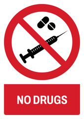  ISO prohibition safety signs_no drugs size a4/a3/a2/a1