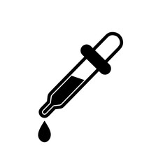 dropper icon vector on white background. pipette icon