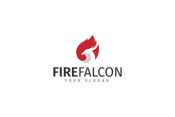 Fire falcon logo design concept