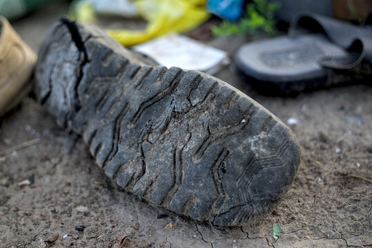 Worn out sole of a shoe