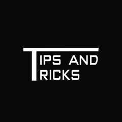 Tips and tricks text modern style. eps8