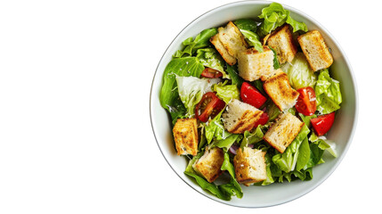 Caesar salad on transparent background