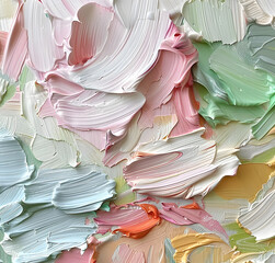 Soft pastel colored brush strokes in an abstract textured pattern