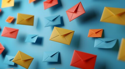 Professional email marketing setup with primary colors, enhancing customer engagement