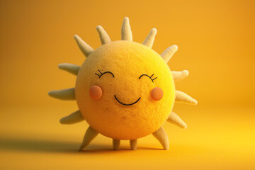 a cute sun character 