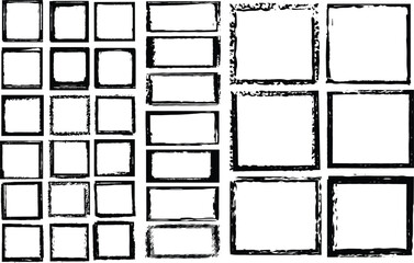 Vector Black Grunge Brush set	