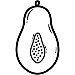 Papaya doodle 
