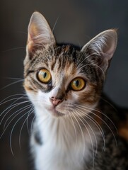 Fototapeta premium American Wirehair Cat Sitting Outdoors