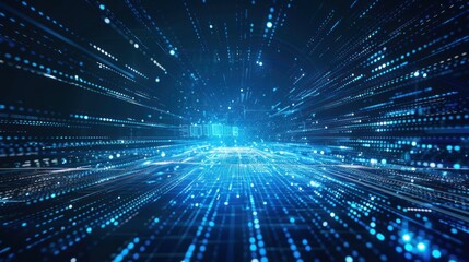 Obraz premium Abstract Blue Digital Network
