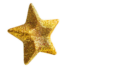 Gold star on transparent background 