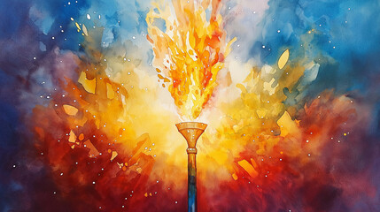 The Olympic Flame Ignites Majestically During the Opening Ceremony in Paris 2024