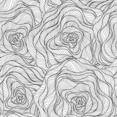 Seamless abstract hand-drawn pattern. hand drawn waves background for your design.
