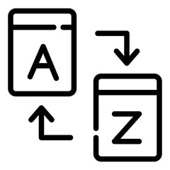 from a to z Line Icon