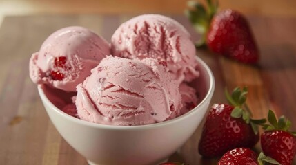 Treat yourself to a creamy, delicious plantbased strawberry gelato, homemade with organic strawberries. A refreshing vegan snack perfect for ice cream lovers. Enjoy this frosty dessert