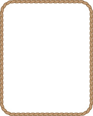 Rectangle rope frame border with 4x5 aspect ratio for card, social story, banner , cut out, isolated with transparent background. vector illustration. © i_fleurs