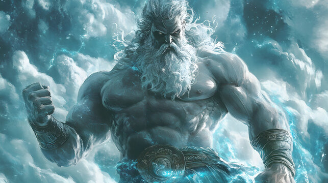 Greek Titan Cronus illustration, Cronus, God of harvests and personification of destructive time. The leader of the Titans