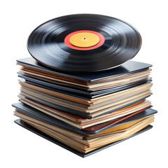 stack of vinyl records png