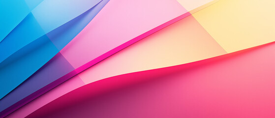 Colorful Abstract Layered Background with Curved Overlapping Shapes and Bright Gradient Tones for Creative Design
