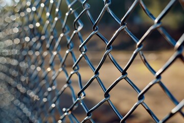 Fototapeta premium Close-up of Chain Link Fence