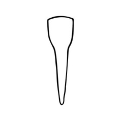 Tooth incisor with root drawing - hand-doodle