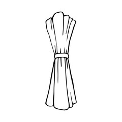napkin ring and napkin - hand drawn doodle