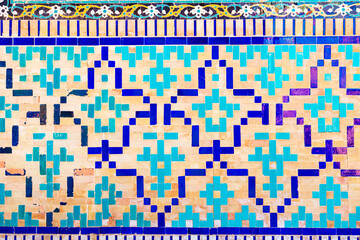 Traditional Uzbek pattern on ceramic tile.