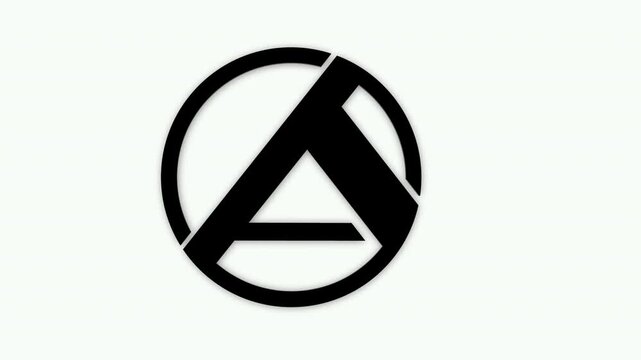 New trendy clean 3d letter A logo intro animation. 3d render, 3d reveal of the sting logo