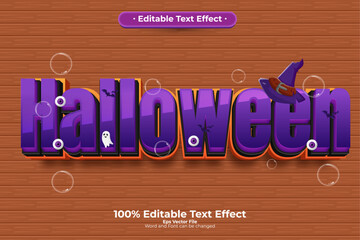Halloween editable text effect in modern trend style