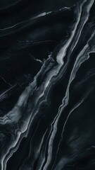 Fototapeta premium Smooth night black marbled surface background or wallpaper