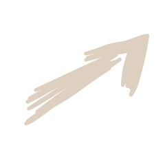 Abstract Doodle Arrow Line Element Icon. Irregular Imperfect Hand Drawn Childish Shape Silhouette. 