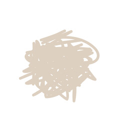 Abstract Doodle Line Element Icon. Irregular Imperfect Hand Drawn Childish Shape Silhouette. 