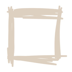 Abstract Doodle Line Element Icon. Irregular Imperfect Hand Drawn Childish Shape Silhouette. 