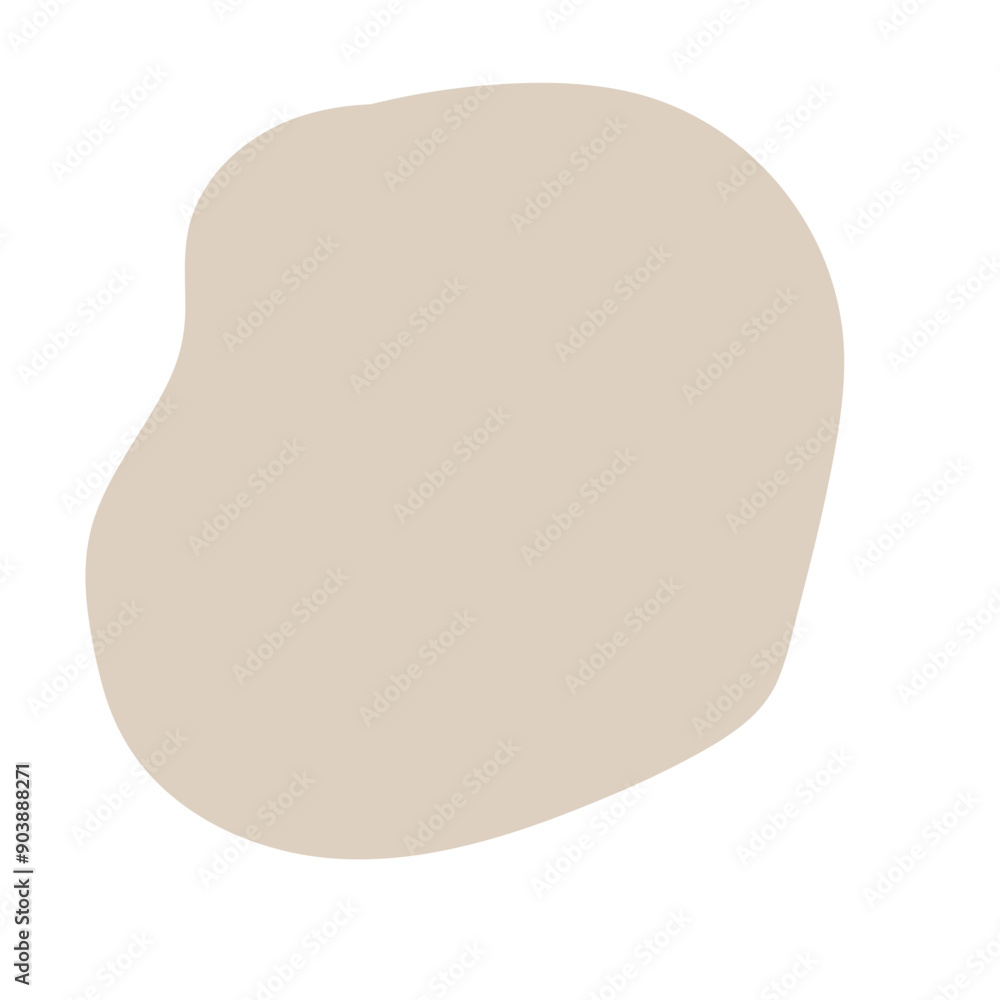 Poster abstract doodle blob symbol element icon. beige shape silhouette curly simple decoration element sig