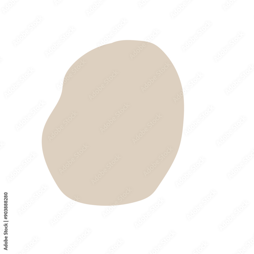 Poster abstract doodle blob symbol element icon. beige shape silhouette curly simple decoration element sig