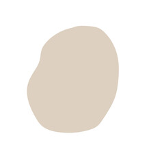 Abstract Doodle Blob Symbol Element Icon. Beige Shape Silhouette Curly Simple Decoration Element Sign. 