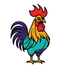 Rooster isolated vector file logo design