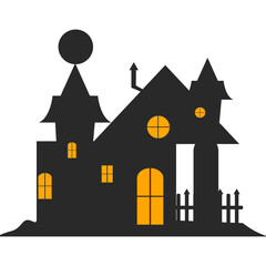 Halloween House Silhouette