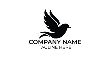 Obraz premium bird logo design black and white 