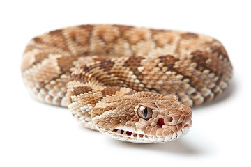 Rattlesnake isolated on a white background