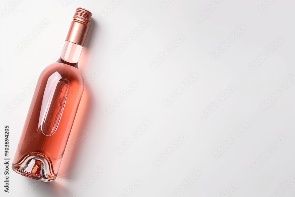 Canvas Prints rosé wine isolated on a white background