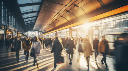Subway station in the city.