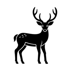 Animal logo deer icon vector Illustration	